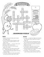 Food Fun Crossword and Coloring Sheet