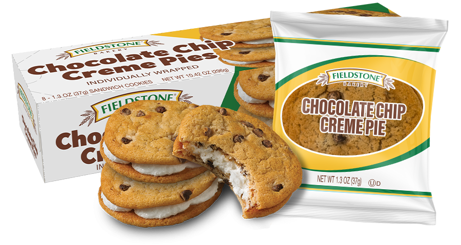 Fieldstone®️ Bakery Chocolate Chip Creme Pies deliver a comforting treat that’s always a crowd-pleaser