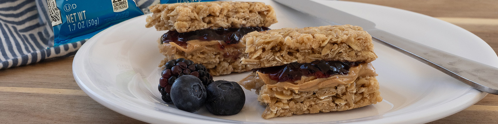 PBJ Chocolate Chip Granola Bar Sammies